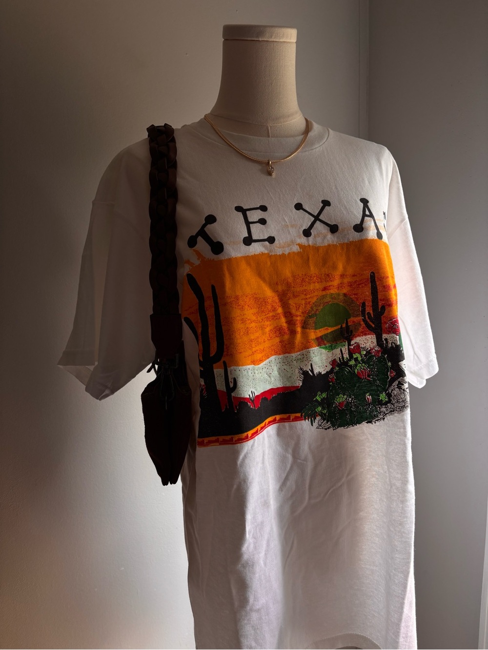 VTG Texas Desert Graphic Tee - White with Orange Sunset